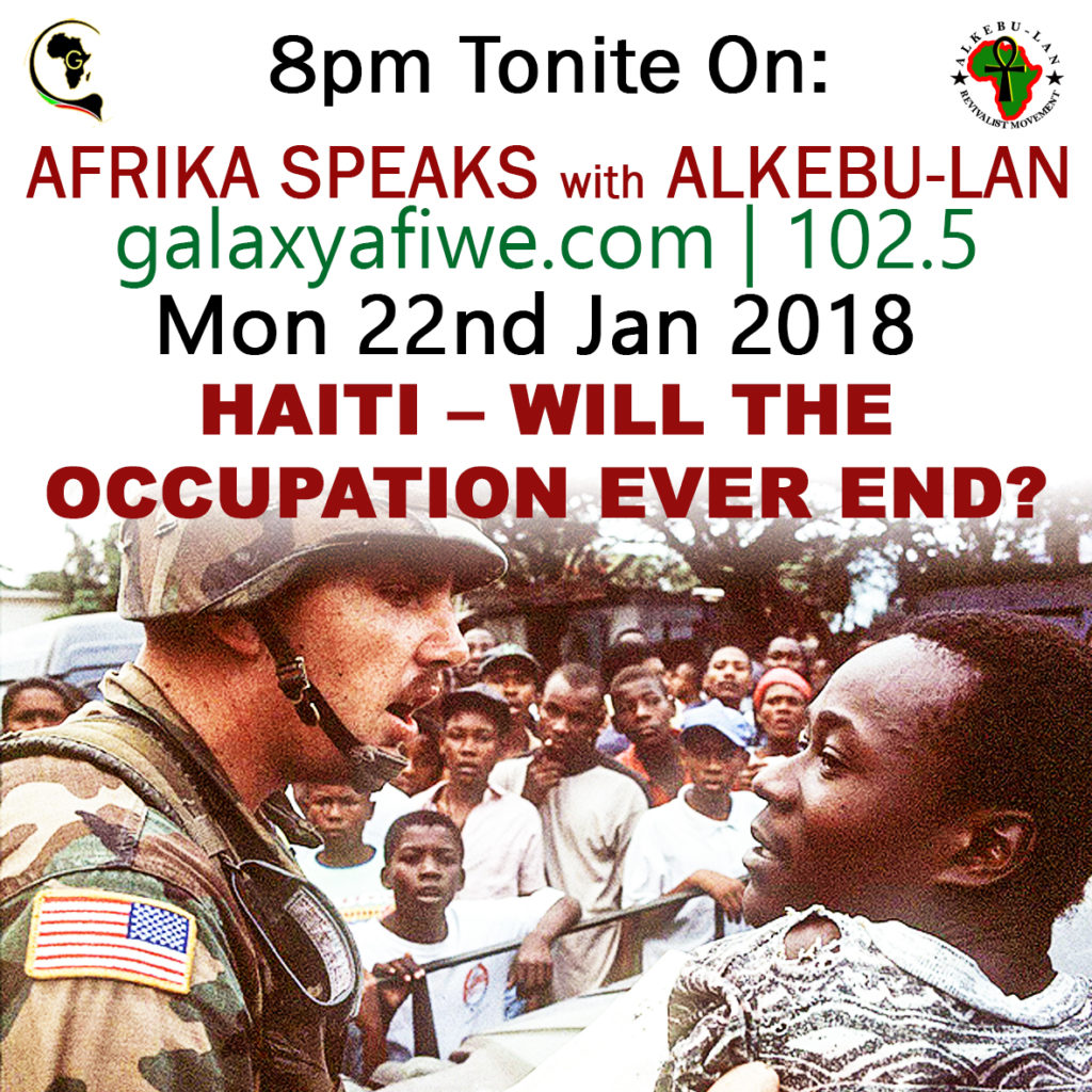 Afrika Speaks: Haiti – Will the occupation ever end? ASwA Haiti 1024x1024