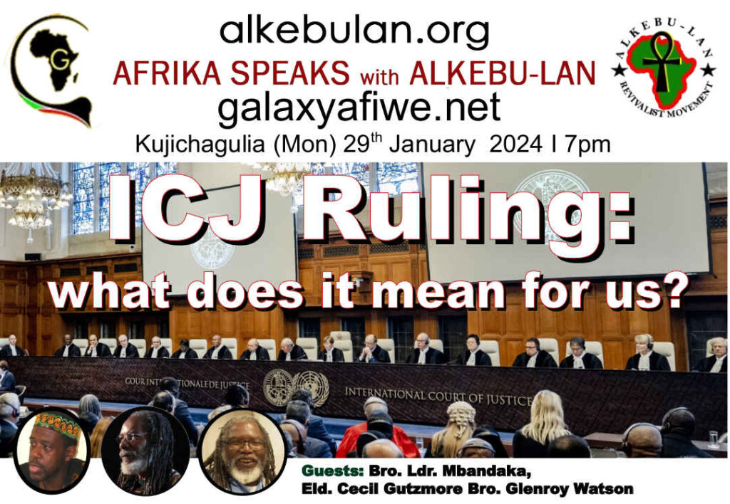 Afrika Speaks with Alkebu-Lan on Galaxy Radio - 29/01/24: ICJ Ruling: What does it mean for us? ASwAG 470 290164 1024x708