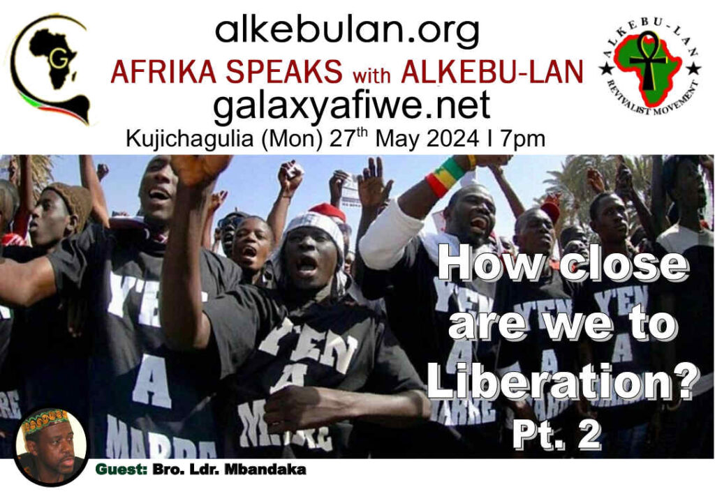 Afrika Speaks with Alkebu-Lan on Galaxy Radio 27/05/24 – How close are we to Liberation? Part 2 – LIVE FROM ALD in MANCHESTER!!! ASwAG 486 270564 1024x708